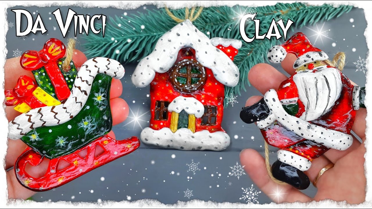 Елочные игрушки из глины | Как сделать новогодние игрушки своими руками