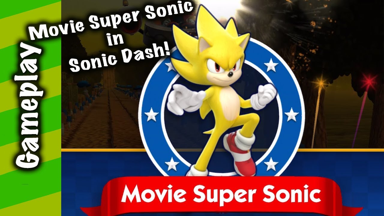 Sonic Dash - Movie Super Sonic Gameplay