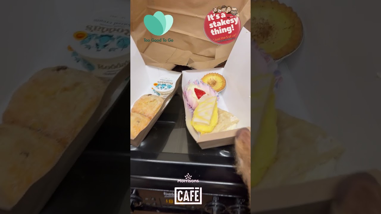 Too Good to Go Magic Bag from Morrison Cafe Wakefield, Cream Buns 😋 #shorts