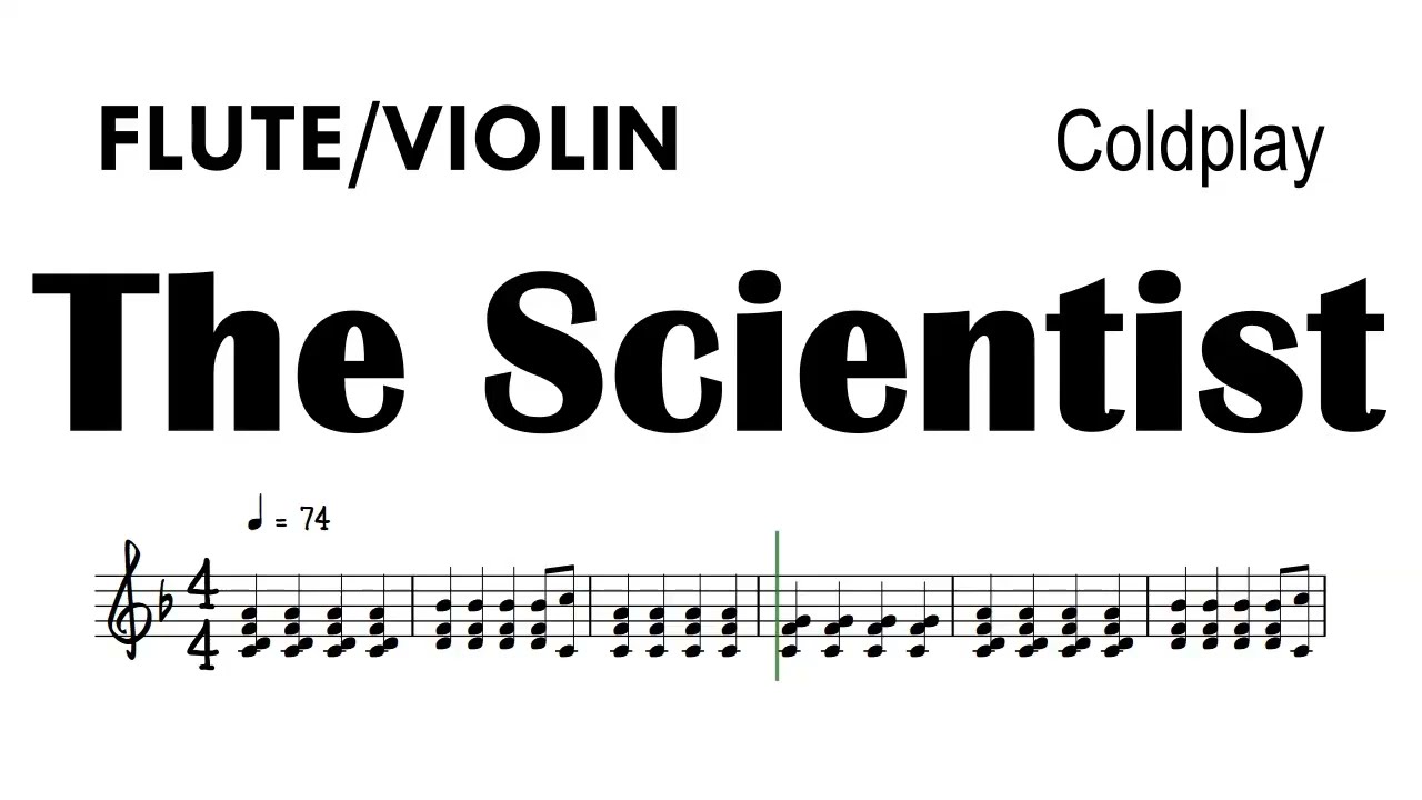 The Scientist Flute Violin Coldplay Sheet Music Backing Track Partitura