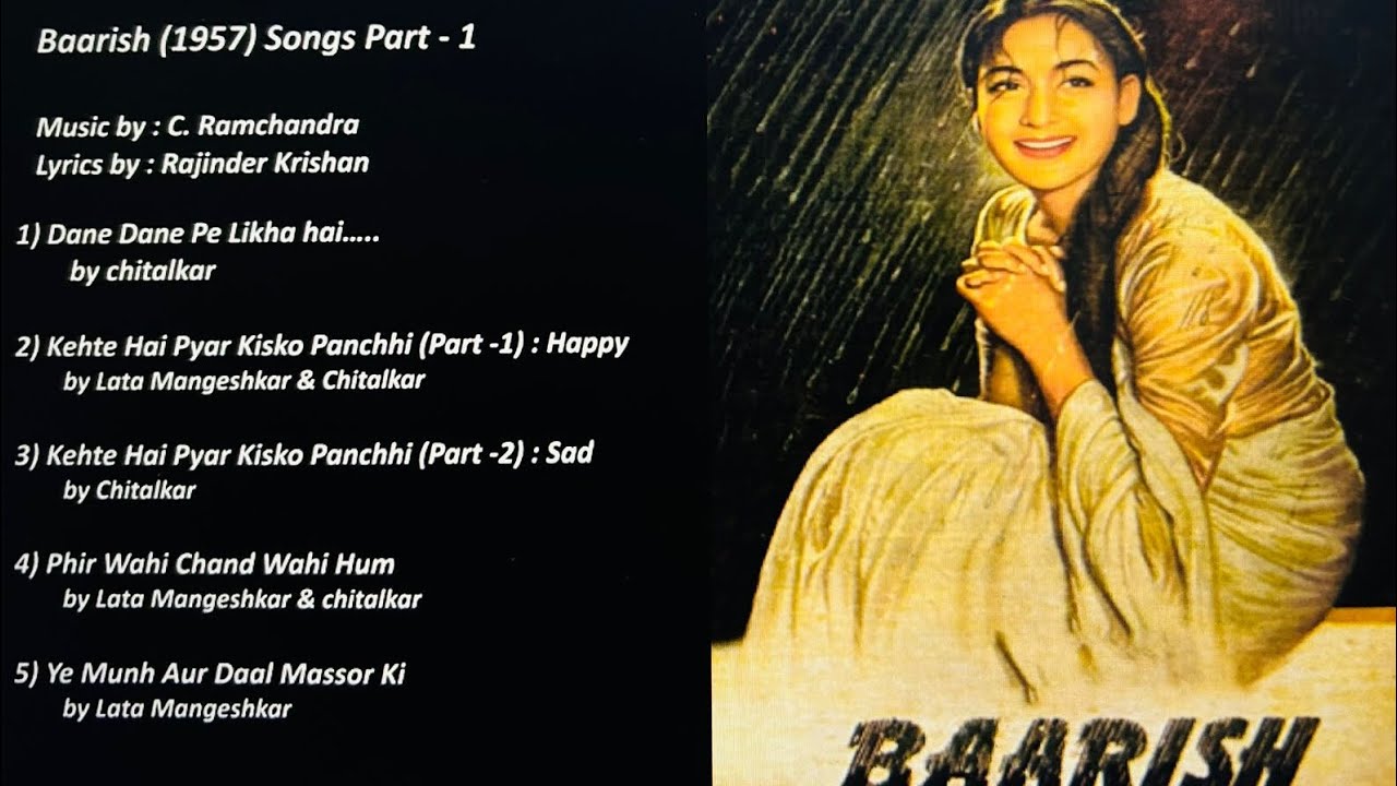 Baarish (1957) Songs Part- 1 | Dev Anand | Lata Mangeshkar | Chitalkar | Nutan 