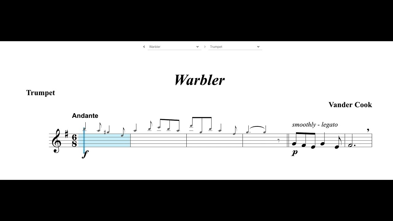 Warbler - Trumpet Solo Accompaniment