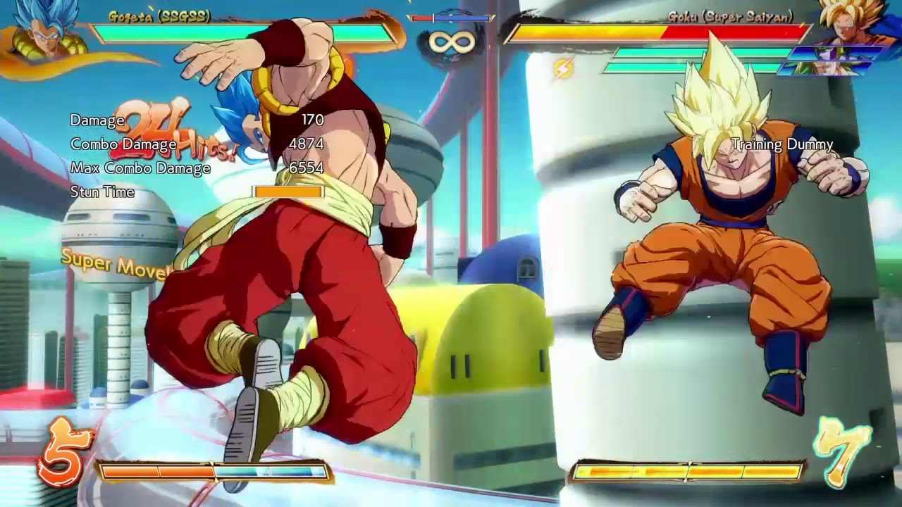 [dbfz] gogeta tiger knee re jumps and side switch combo's
