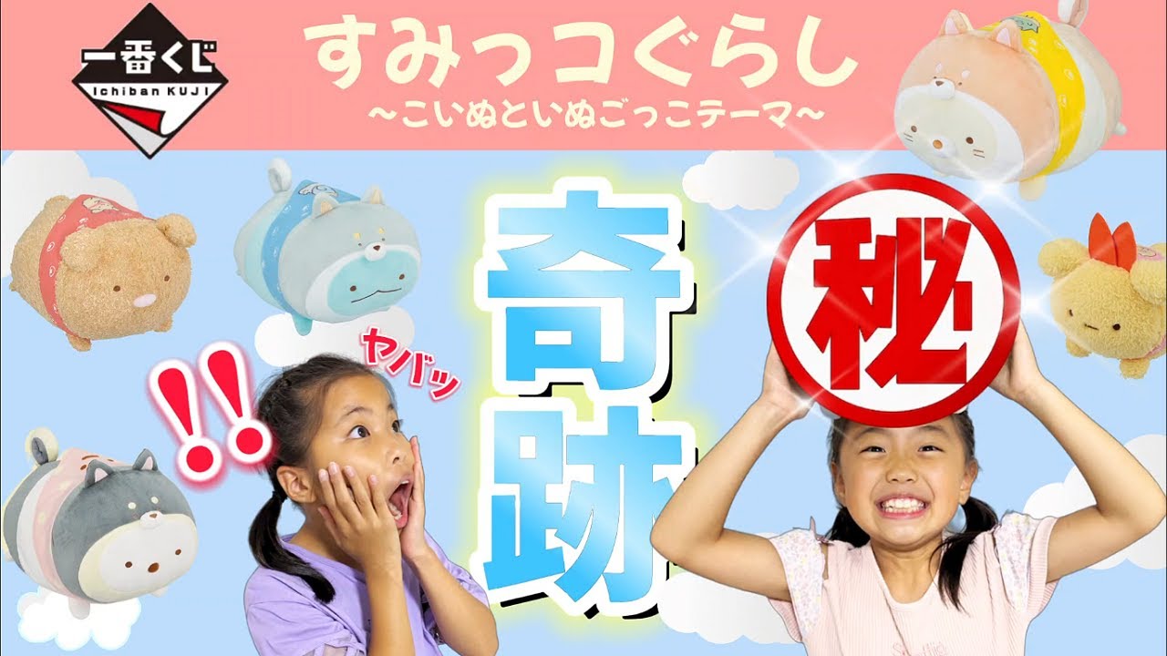 【一番くじ】すみっコぐらし『そんなことってある⁉️🤯』神業到来✨～こいぬといぬごっこテーマ～ #一番くじ #すみっコぐらし