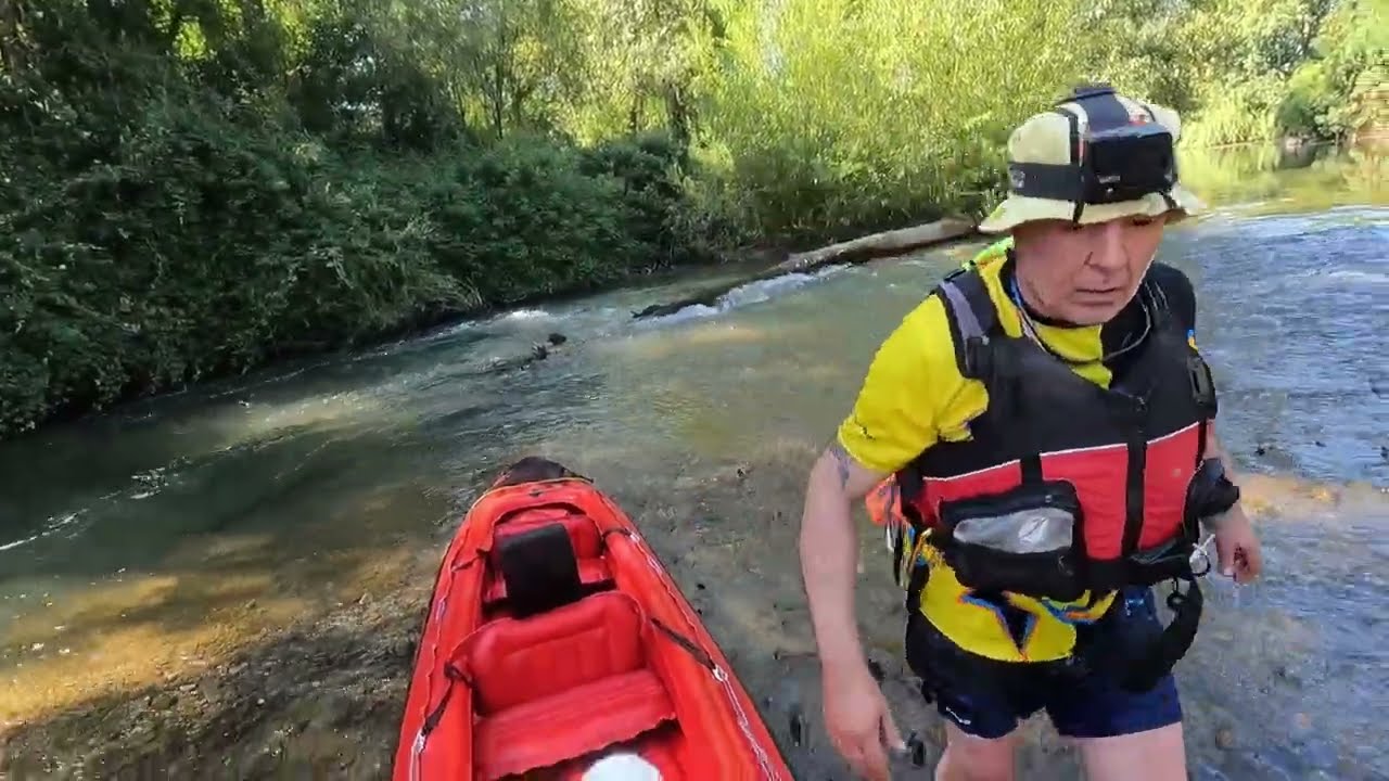 Galères sur la rivière, kayak bivouac sur l'Adour.