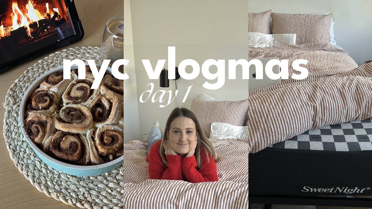 nyc vlogmas 1🎄 Украшаю свою квартиру в Нью-Йорке к Рождеству с SweetNight, покупка украшений, вып...