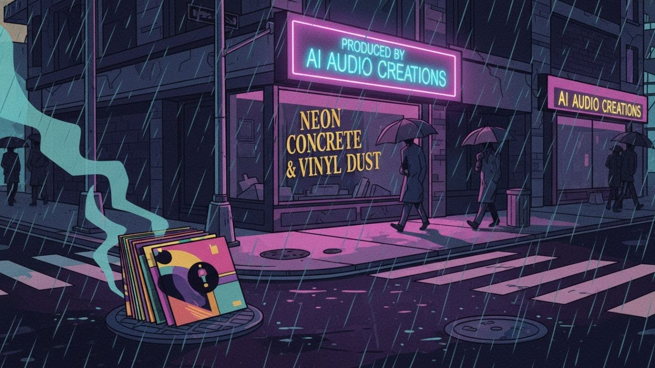 Neon Concrete & Vinyl Dust: A Jazz Rap Journey (Full Album) | AI Audio Creations