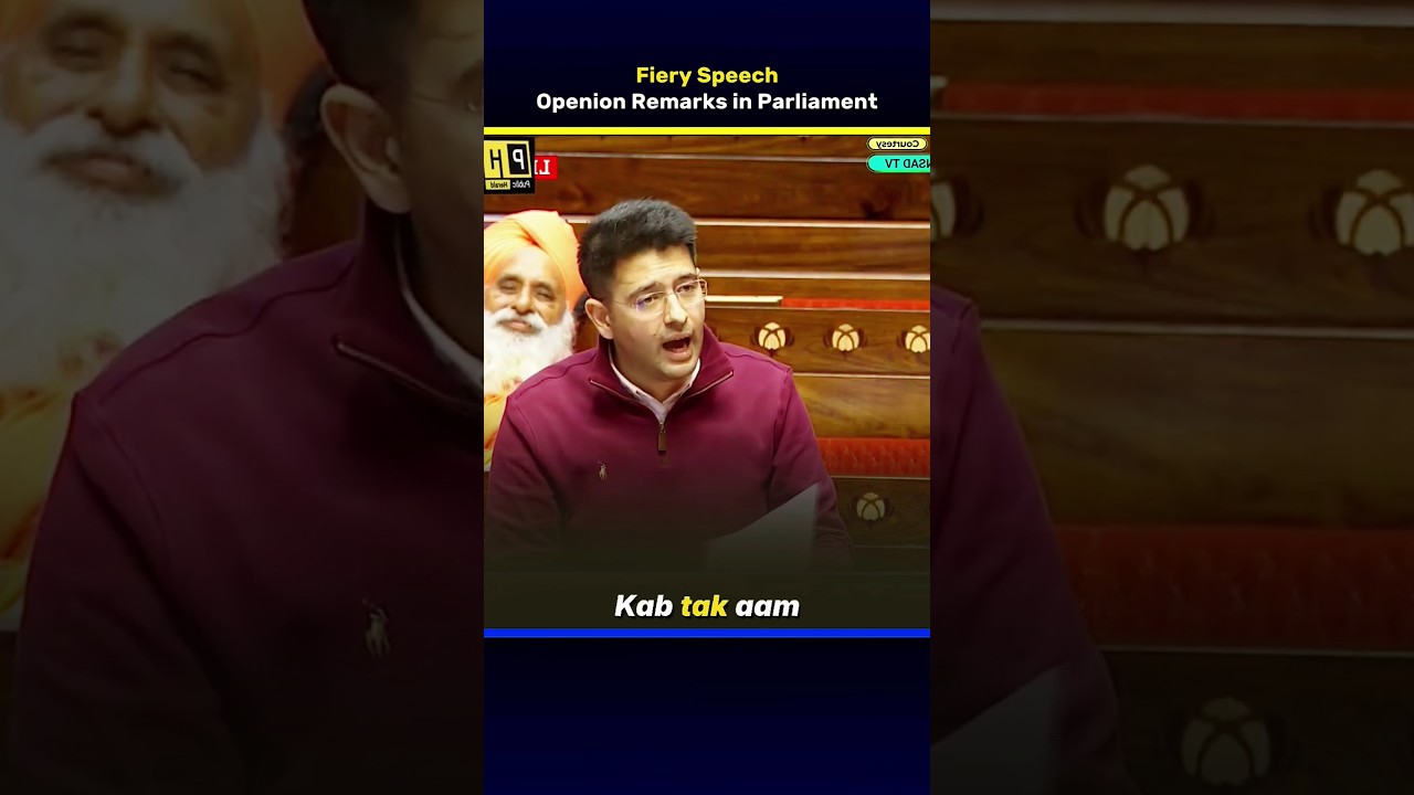 Raghav Chadha opening remarks in Parliament | Fiery Speech | Direct News