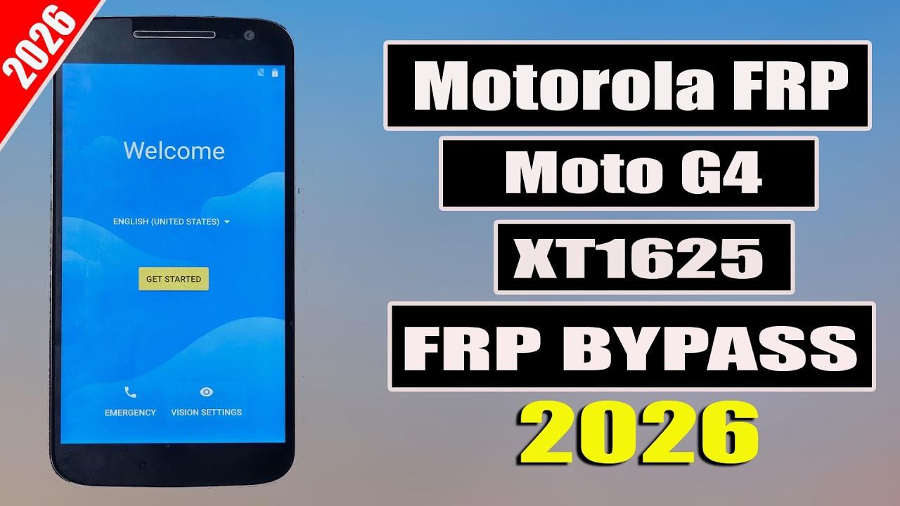 Motorola Moto G4 XT1625  FRP Bypass 2026