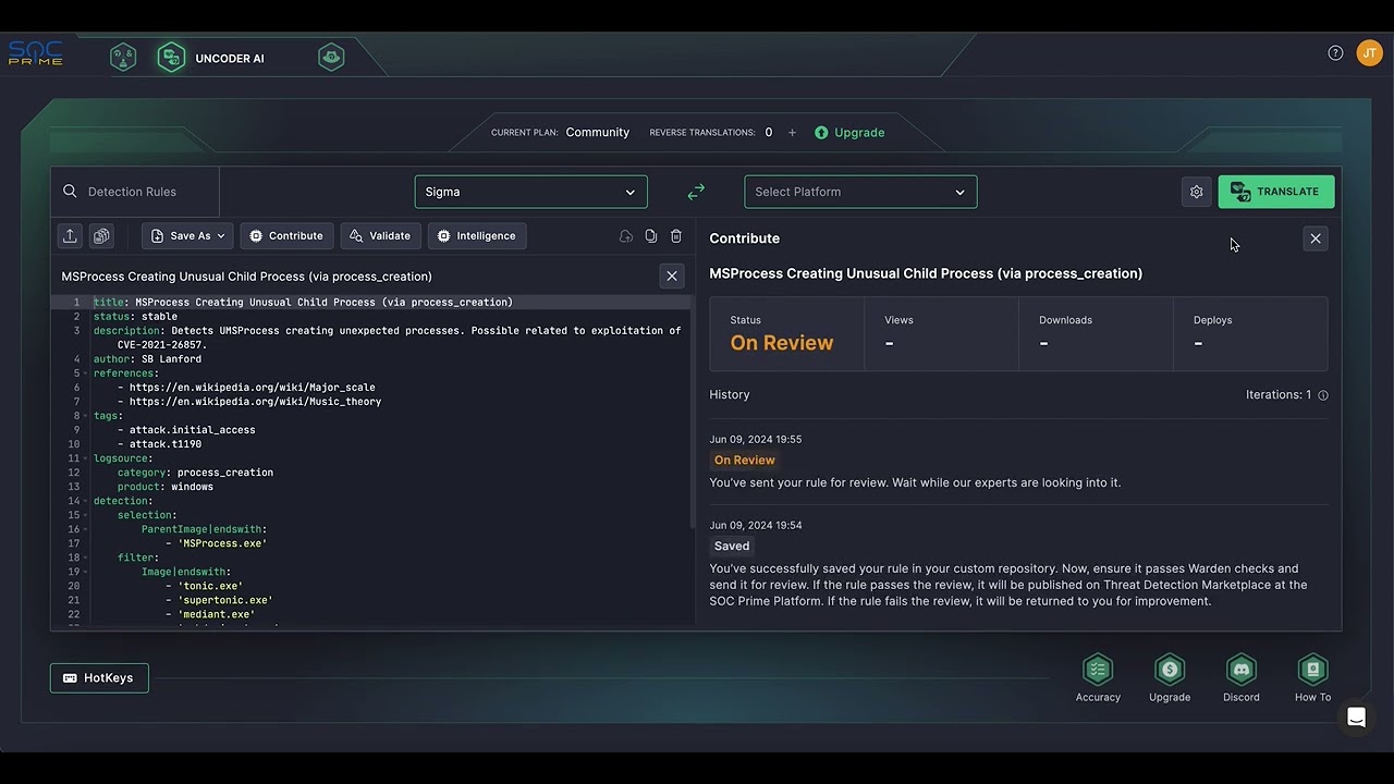 Contribute Roota and Sigma Rules to Threat Bounty via Uncoder AI