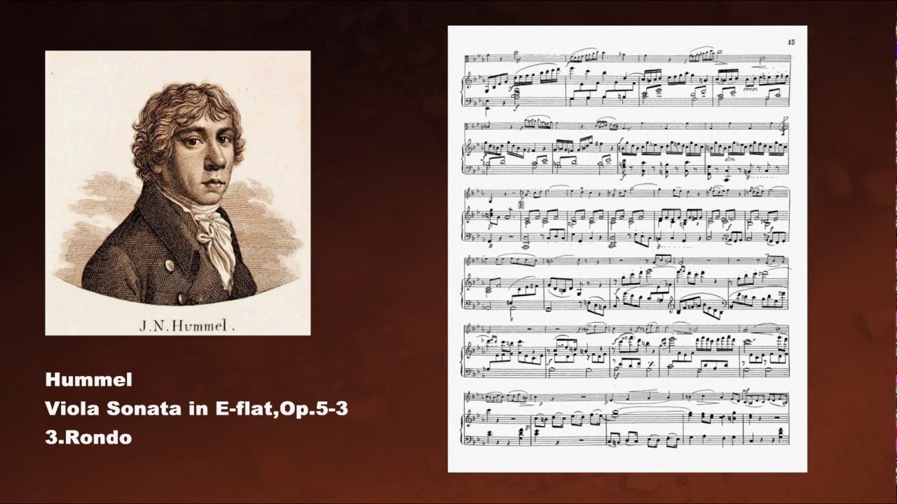 Hummel, Johann Nepomuk／Viola Sonata in E flat,Op.5,No.3(3rd  Rondo)