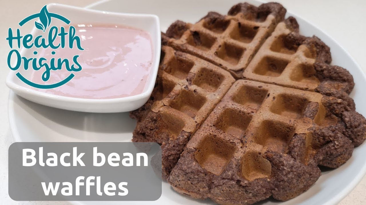 Gluten free vegan waffles - made with black beans!