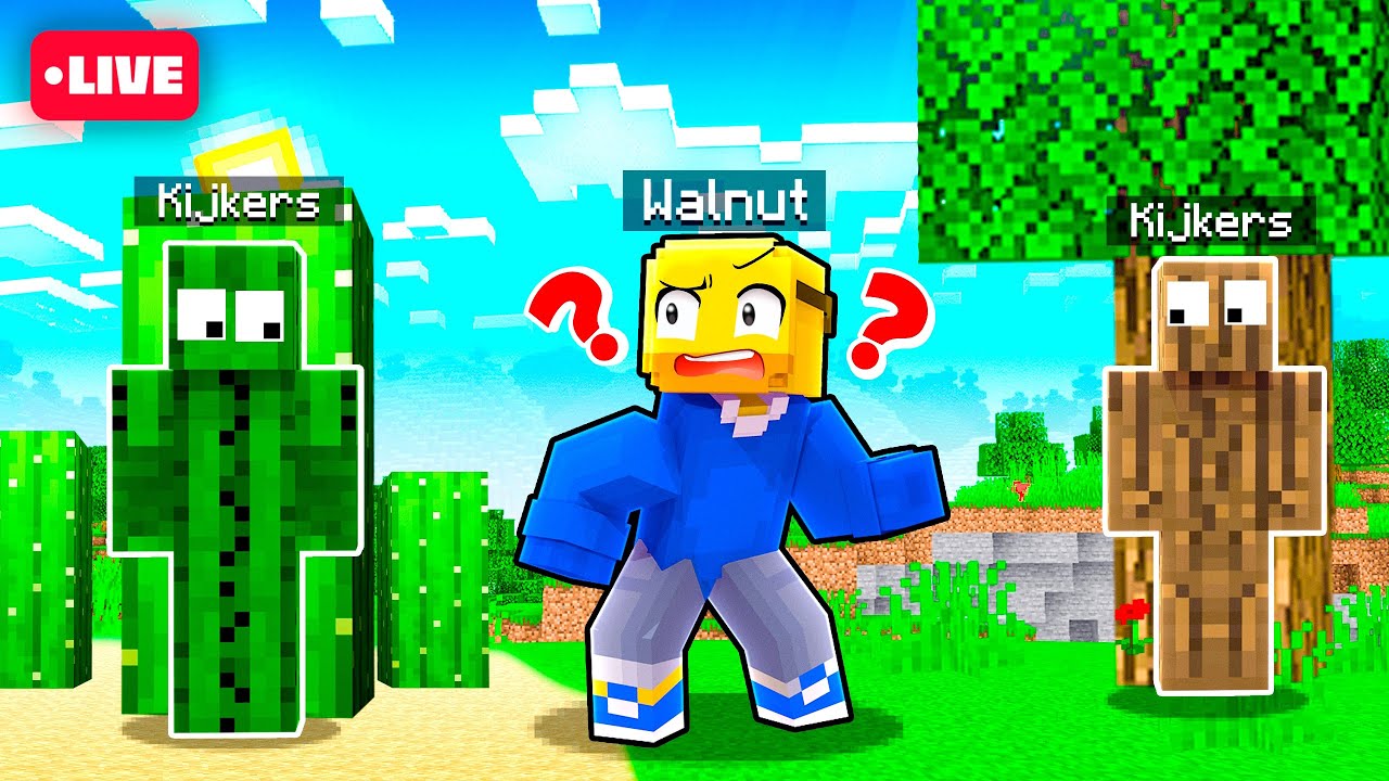 Verstoppertje Spelen Met 200 Kijkers (Minecraft)