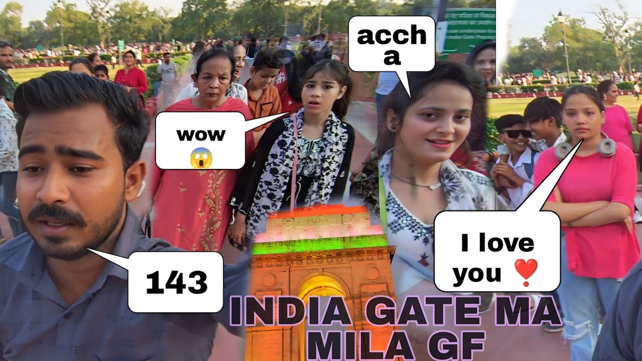 India gate ma mile gf/new vloger Mila #king #youtuber #india  |🥹| @KingDC-a 