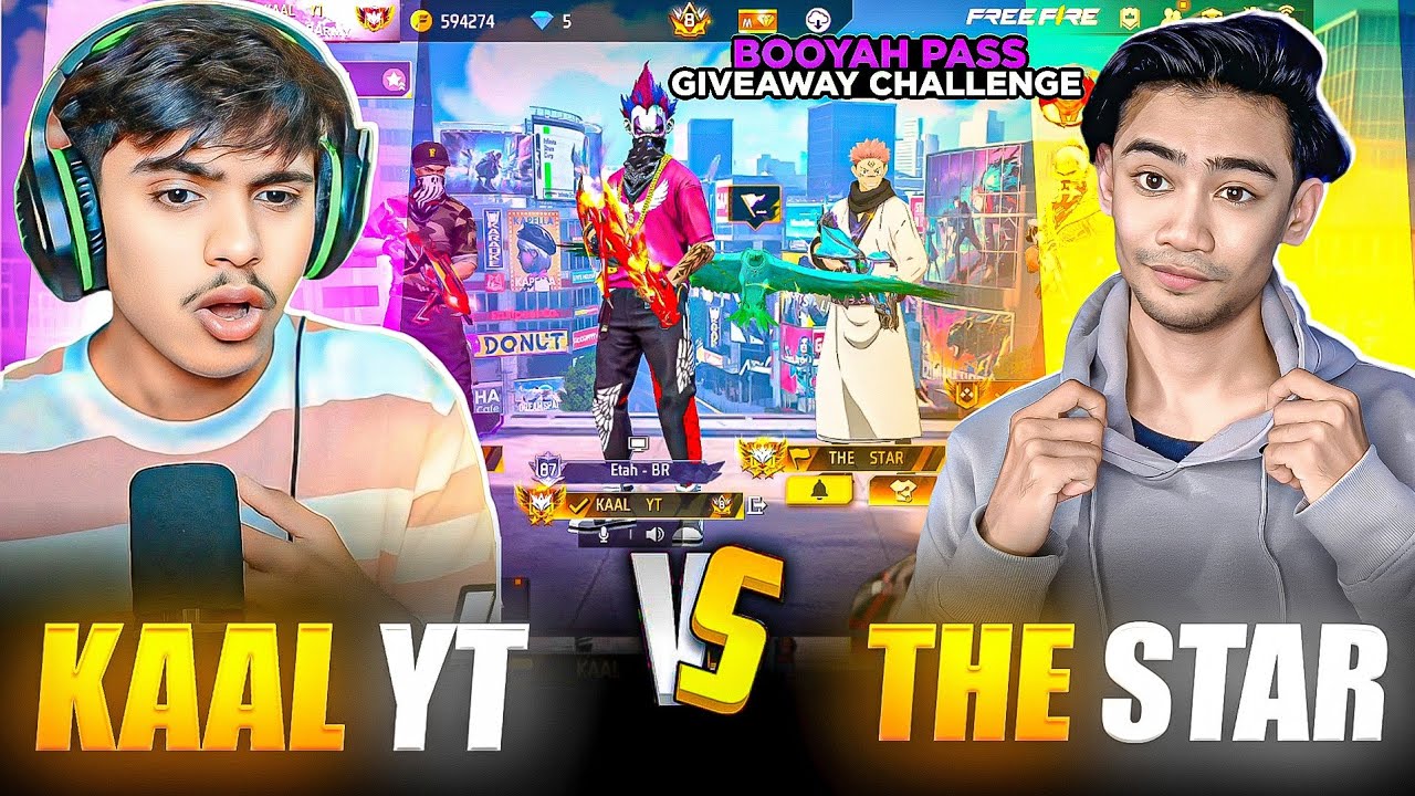 KAAL YT VS THE STAR BOOYAHPASS ☠️ GIVEAWAY CHALLENGE