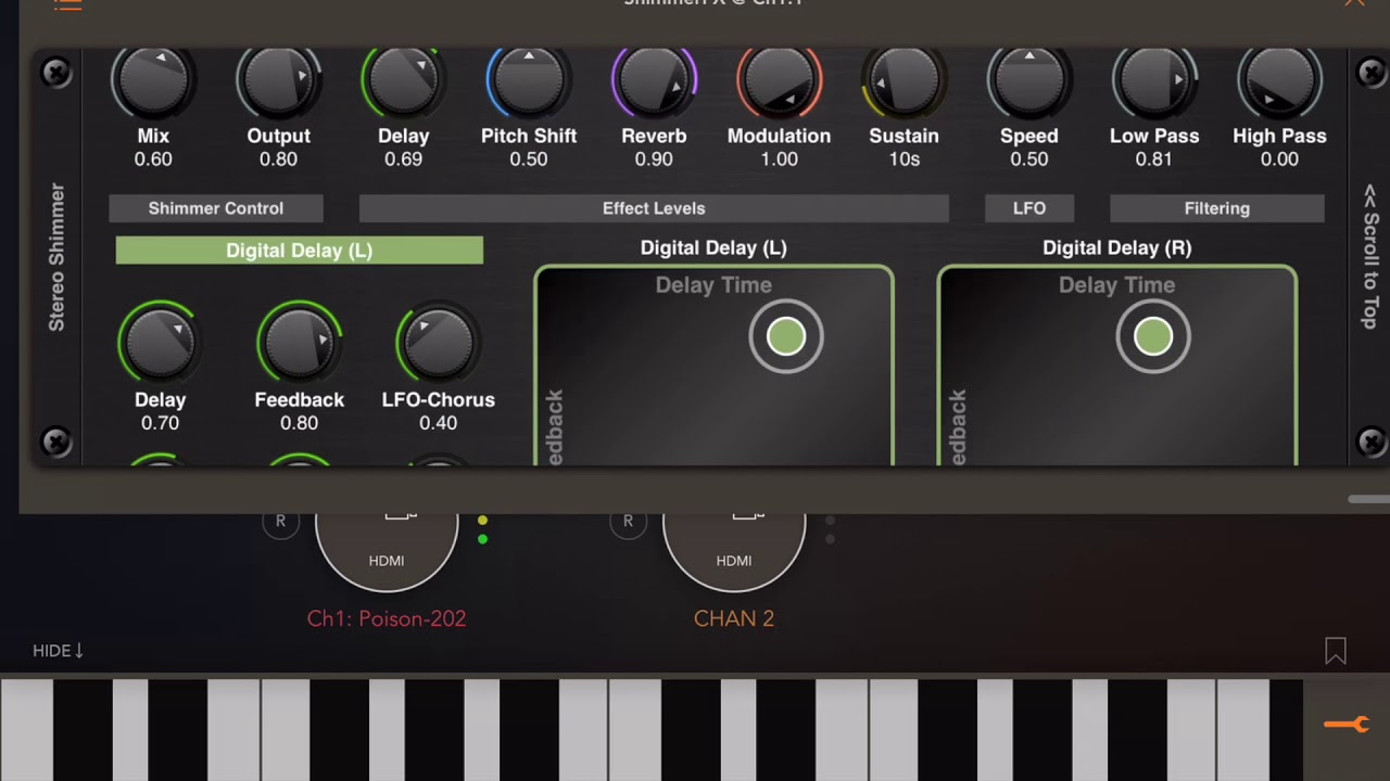 Shimmer AUv3 Plugin for iPad and iPhone