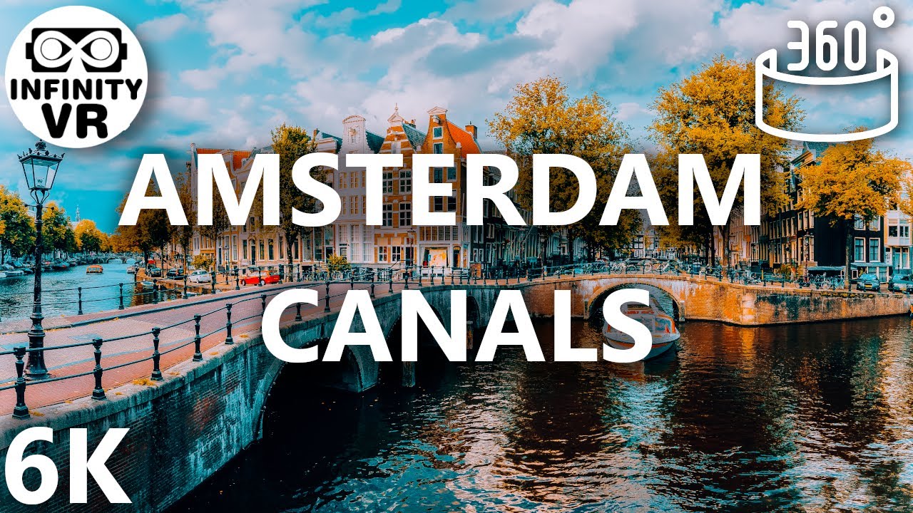 Amsterdam Canals Complete Tour in 360 VR - Virtual City Trip (6K Stereoscopic)