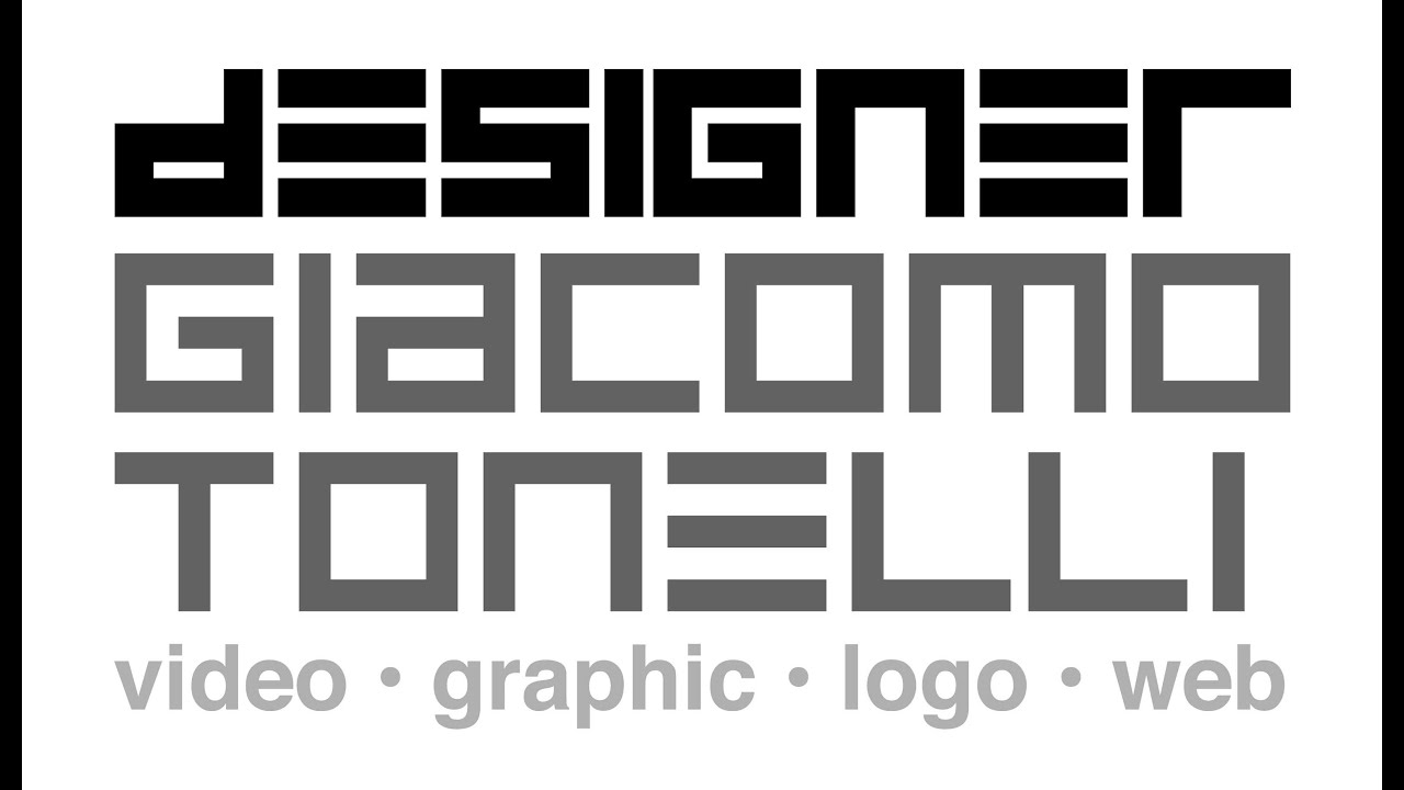 Designer Giacomo Tonelli SERVIZI VIDEO