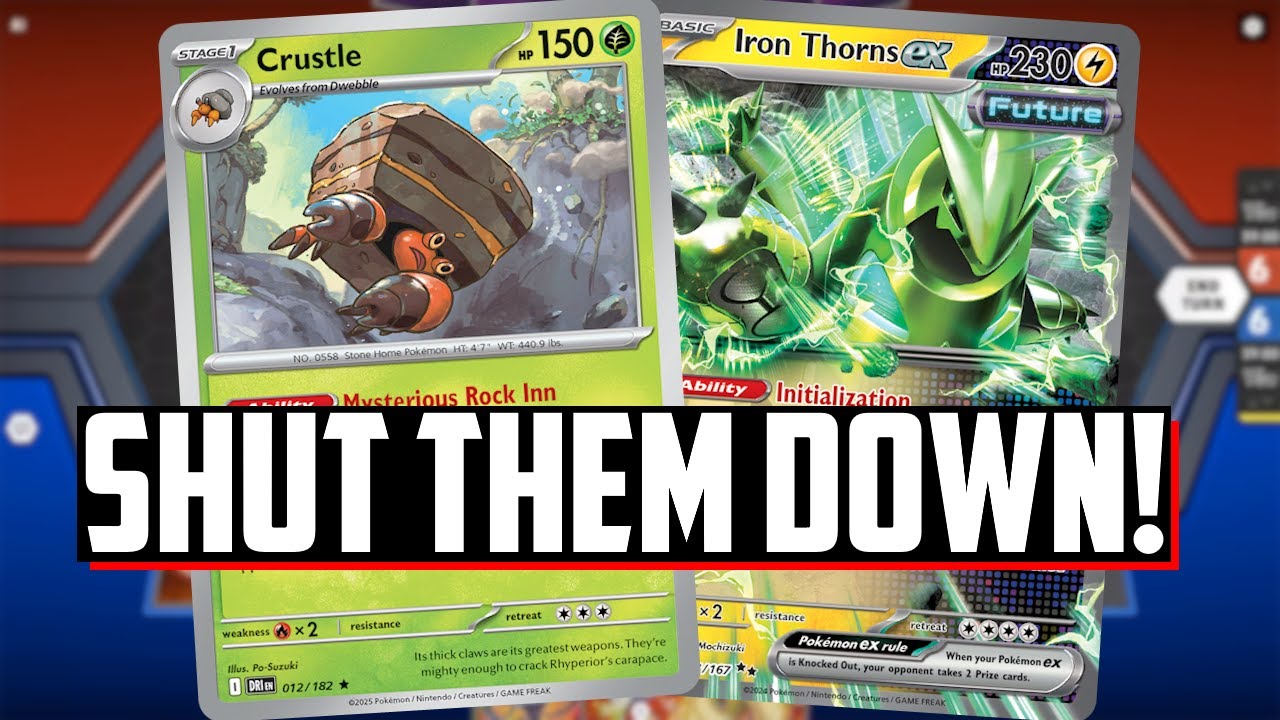 Crustle with Iron Thorns ex is the NEWEST WALL DECK! - Pokemon TCG Deck List + Matches