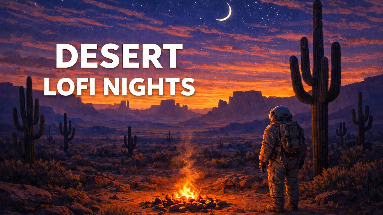 Lofi Western Nights 🌵 | Desert Campfire Chill Beats for Studying, Relaxing & Deep Focus (2 Hours)