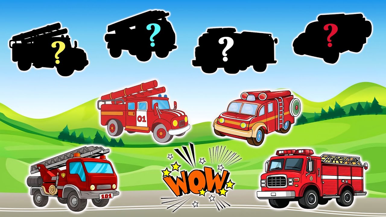 The Shadows Don’t Lie! Find the Right Spot for Every Fire Truck | Intense Vehicle Challenge