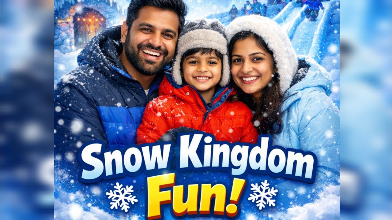 VGP Snow Kingdom Chennai ❄️ Family Vlog with Wife & Son | Snow Fun Experience Tamil