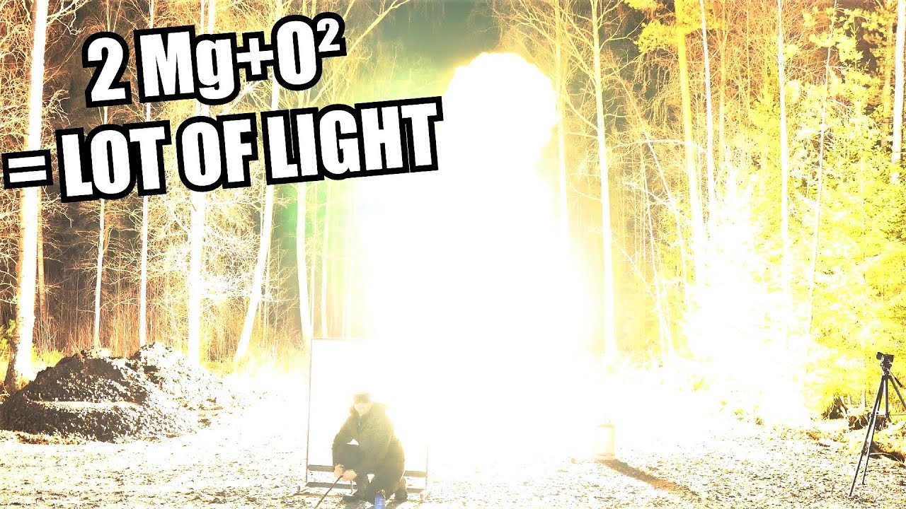Magnesium Powder Explosion, Brightest thing you have ever seen