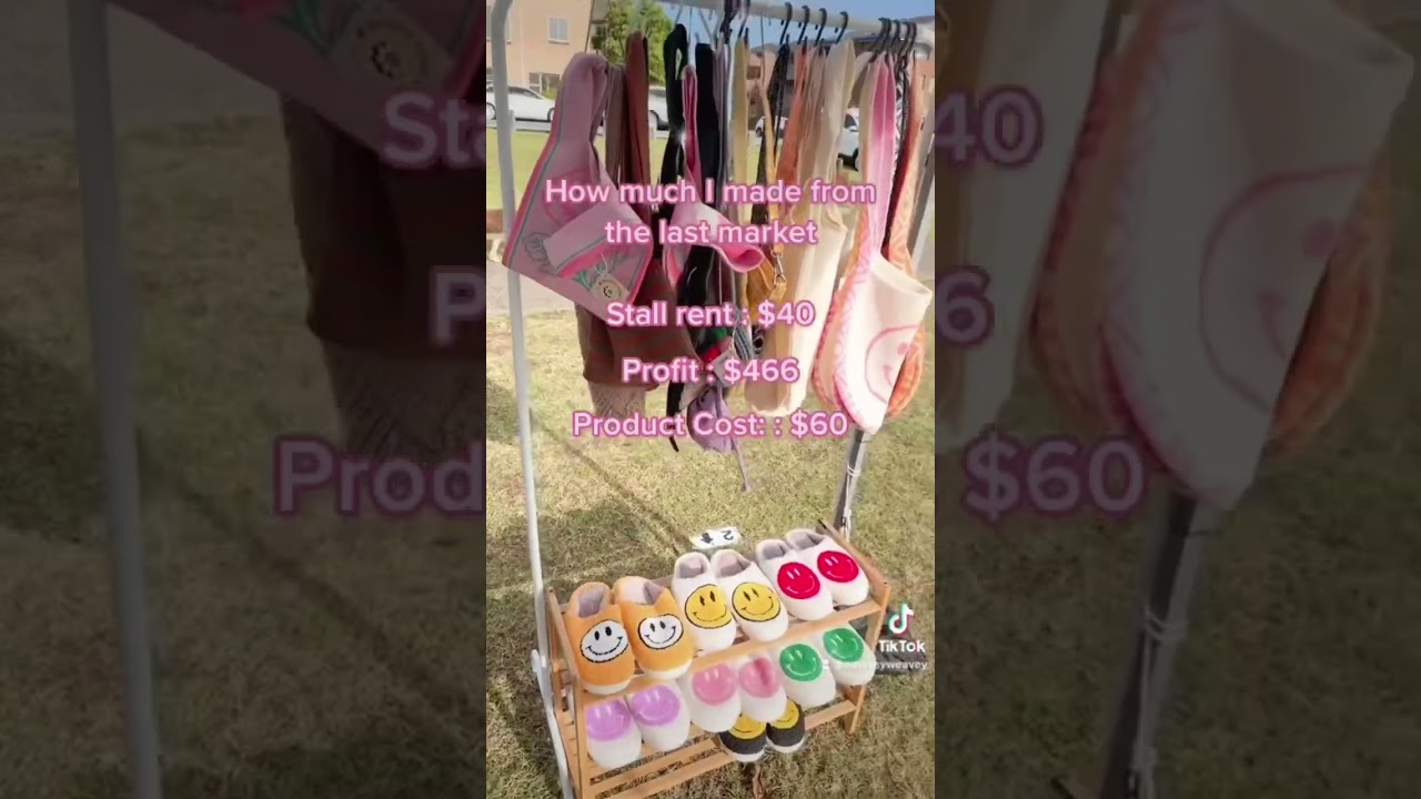 How much I made from the last market #australia #sundaymarket #marketsetup #marketstall #smallbiz