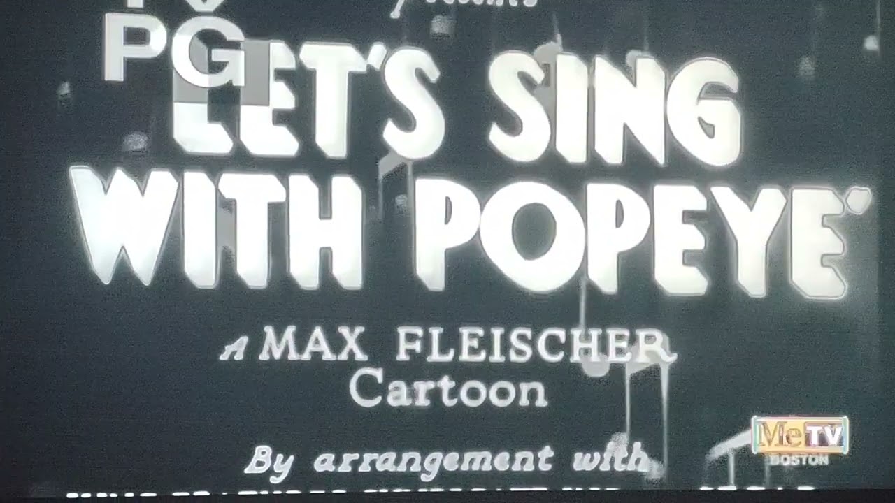 Let's Sing With Popeye (1934) Opening On MeTV