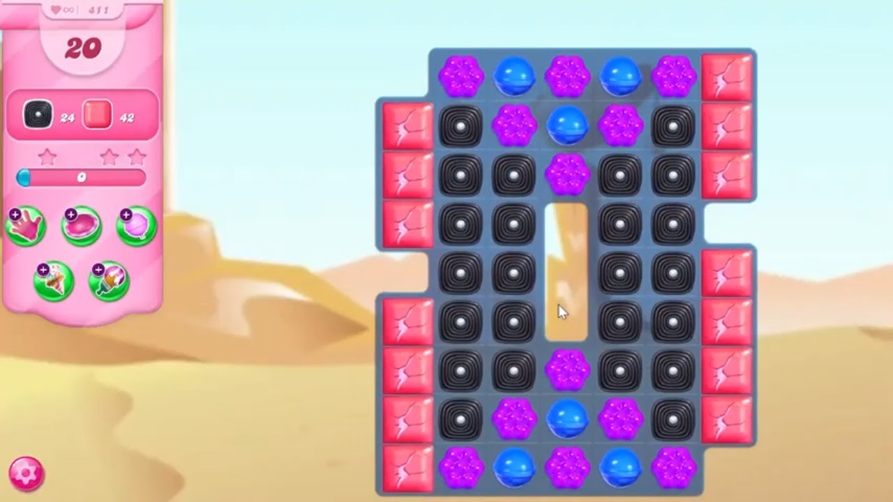 Candy Crush Saga LEVEL 411 NO BOOSTERS (new version)