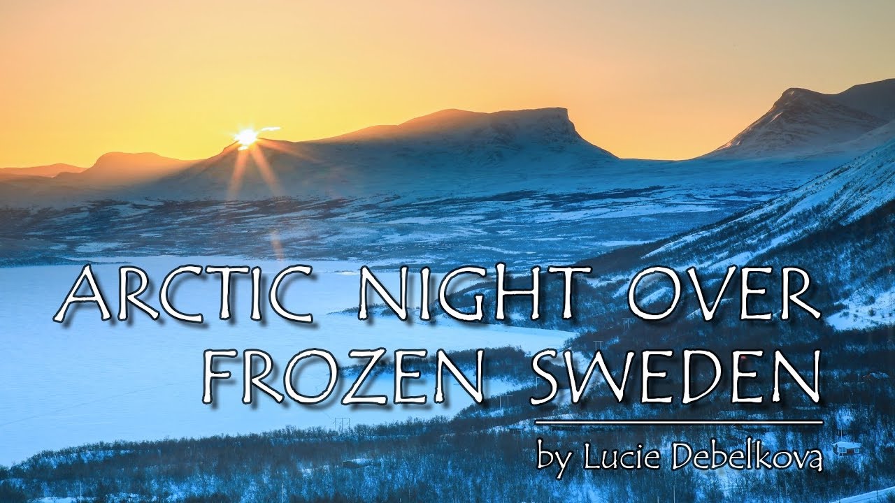Arctic Night & Northern Lights over Frozen Sweden - Timelapse Video