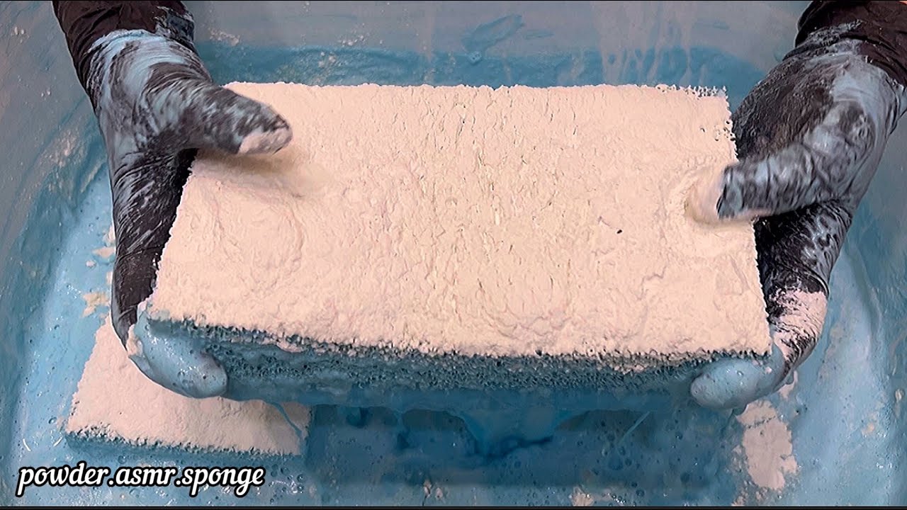 Creamy paste ☁️ Cylinders, plastic sponges and comet 💫 sponges asmr