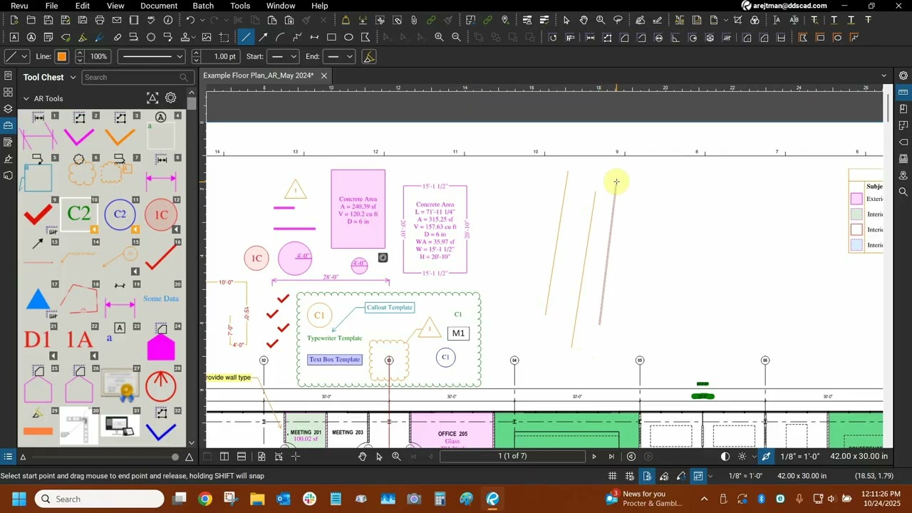 Повторное использование инструментов разметки с Bluebeam Revu