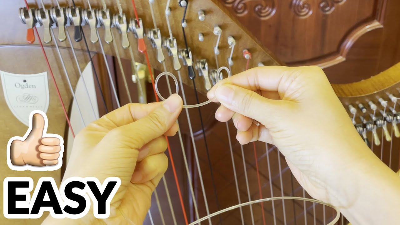 How to replace broken harp string | Easy