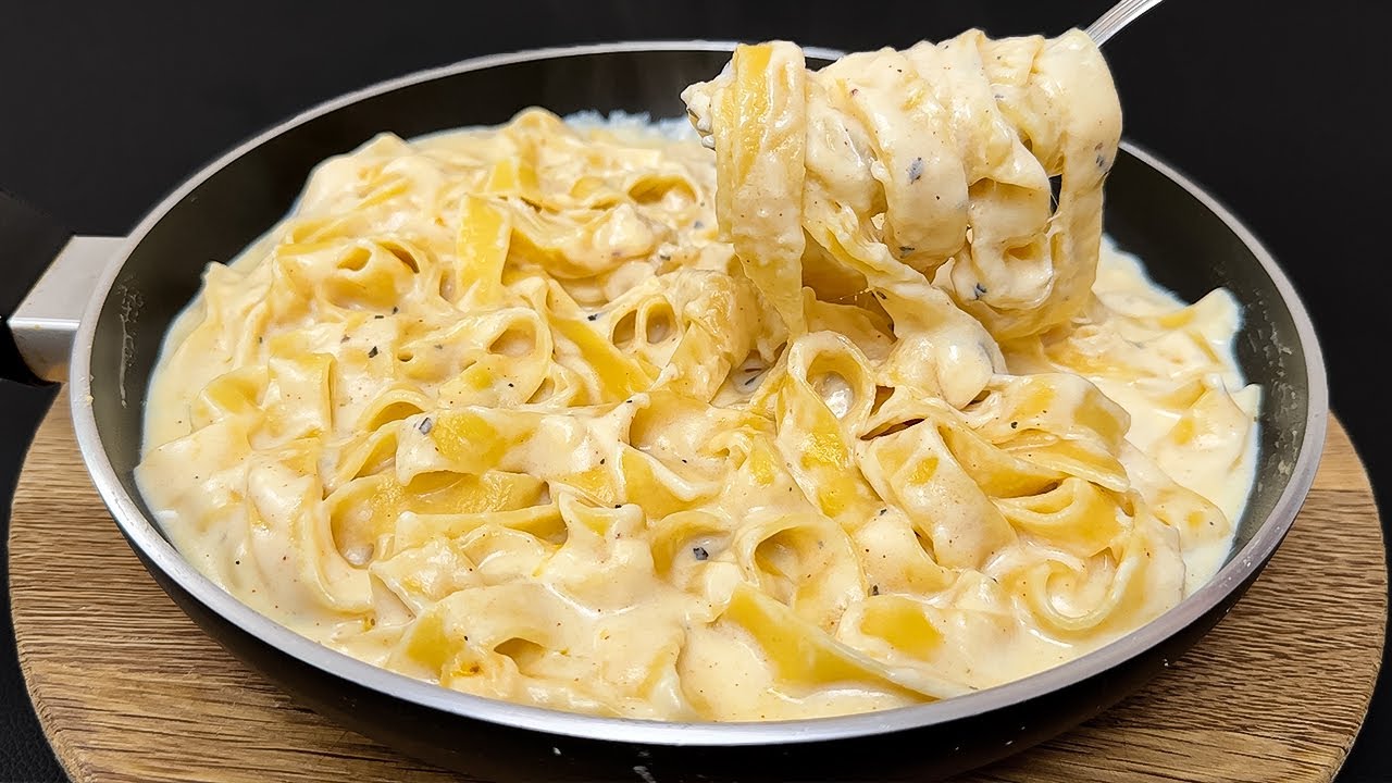 Самый вкусный и простой рецепт домашней кремовой пасты! Я могу готовить его каждый день!