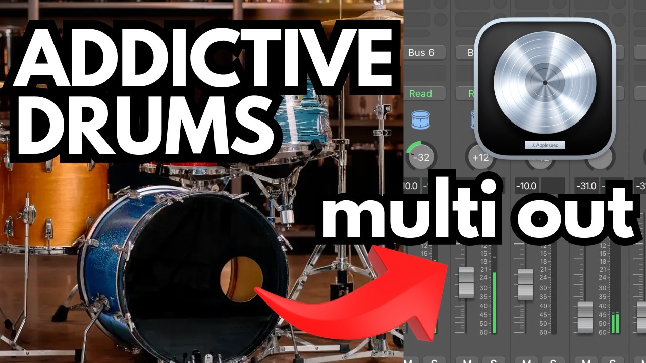 Многоканальный выход Logic Pro для захватывающих барабанных партий 2 Studio Workflow для создания...