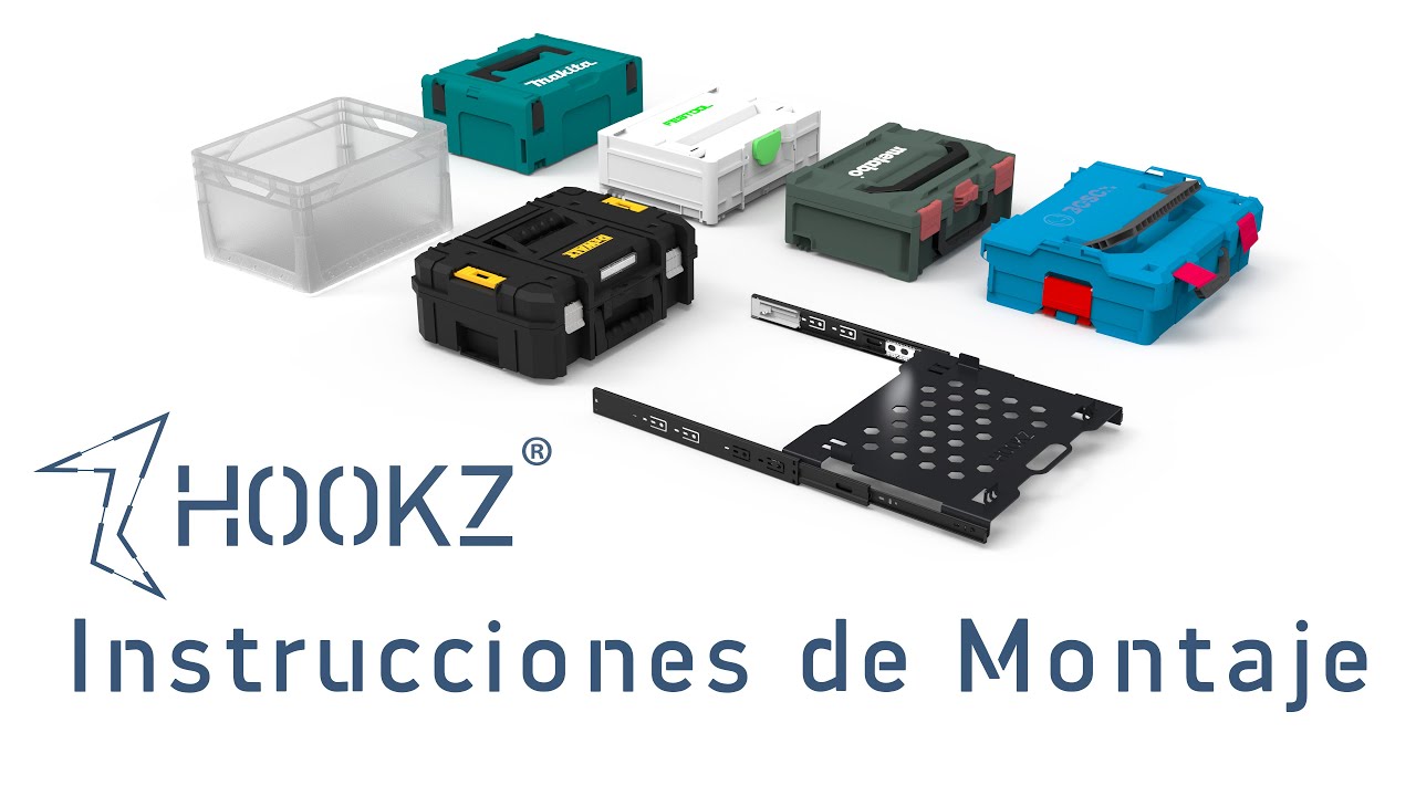 [ES] Instrucciones de montaje HOOKZ &ndash; Gu&iacute;a extra&iacute;ble / Caj&oacute;n para cajas de herramientas