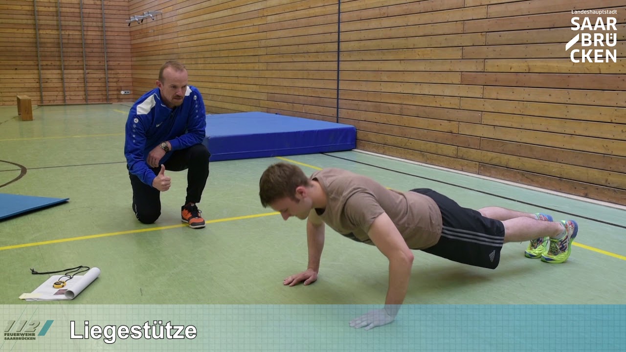 Sporttest bei der Berufsfeuerwehr in Saarbrücken