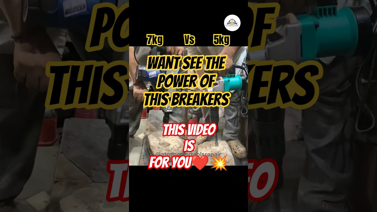 🤯💢 7kg vs 5kg demolition machine power check ASMR 💢‼️