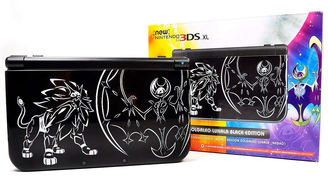 Unboxing & Review of the New Nintendo 3DS XL Solgaleo Lunala Black Edition