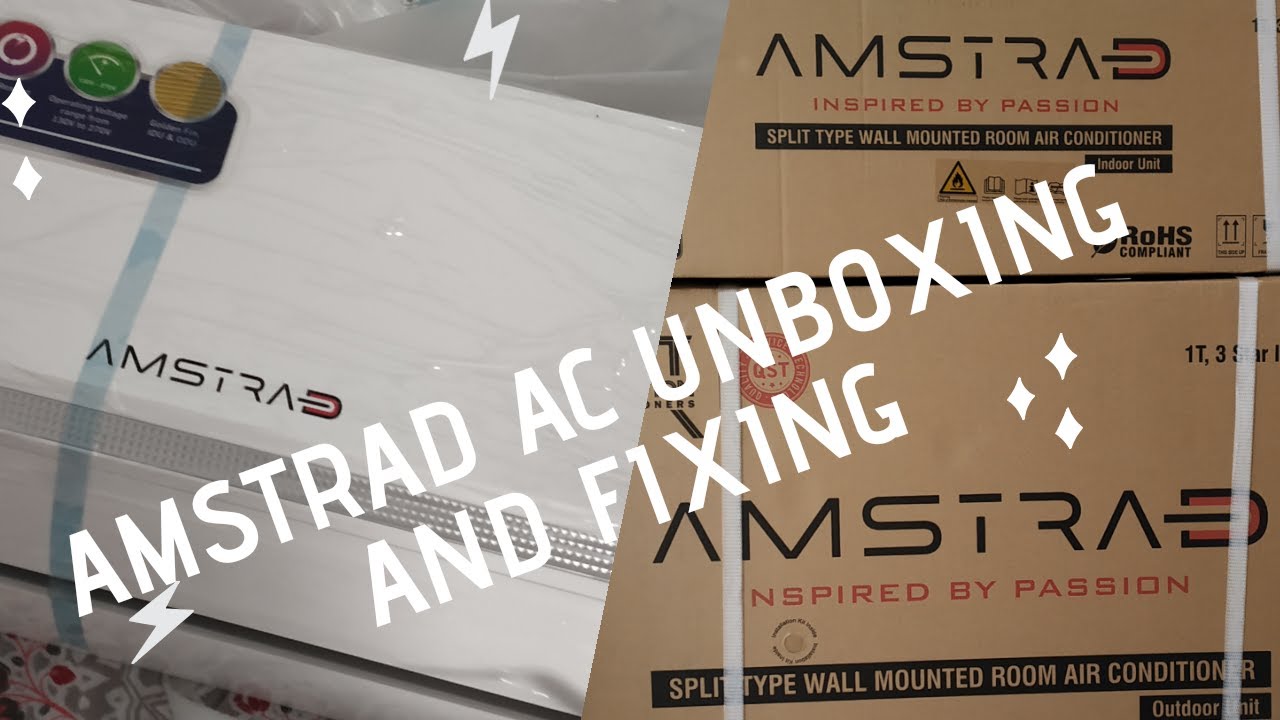 AMSTRAD 1 TON INVERTER AC UNBOXING AND FIXING || AJ STORIESSS ||