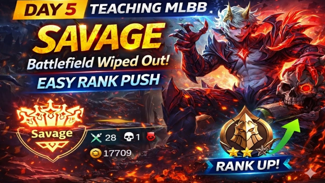 Day 5 of Teaching MLBB 😎 SAVAGE & Rank Up!