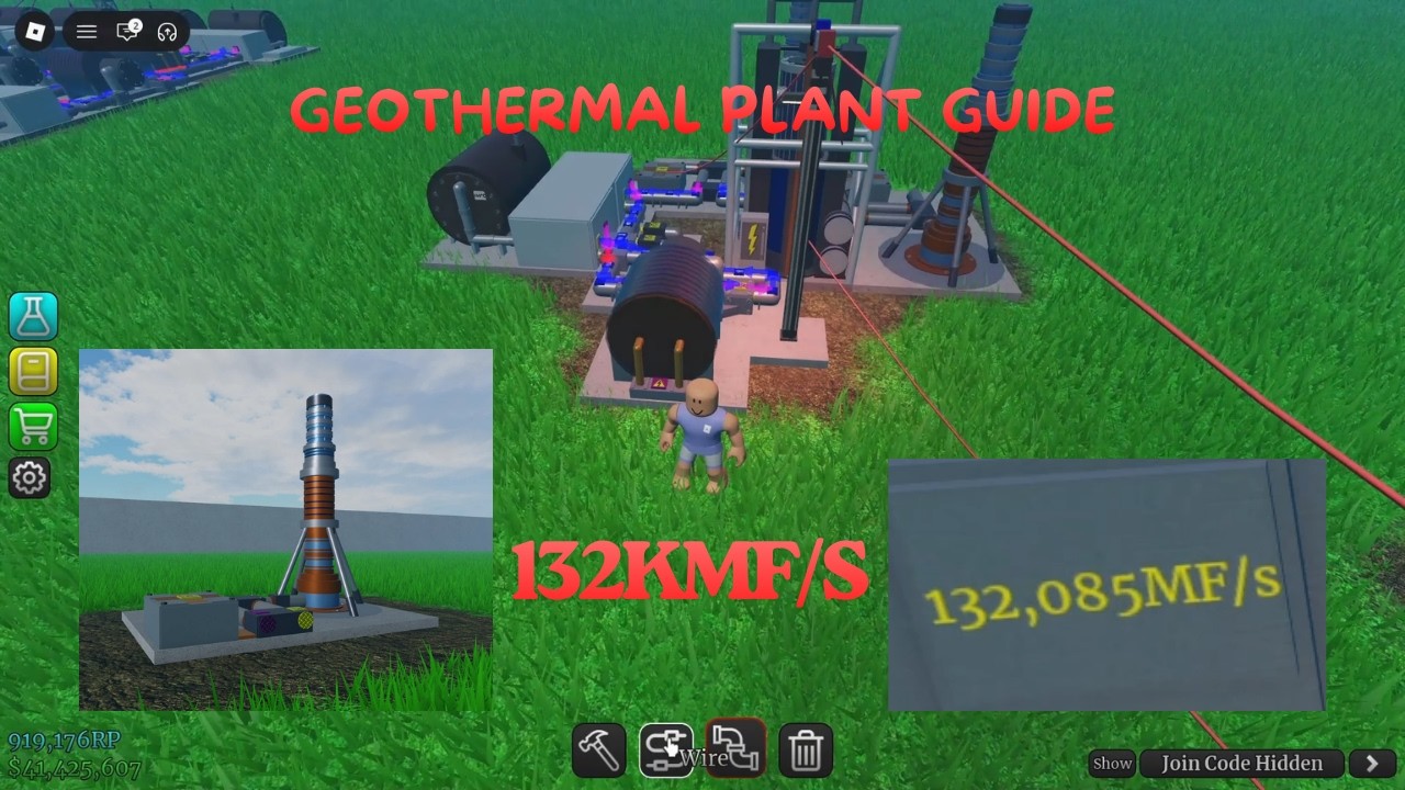 132KMF/S POWER! Ultimate Geothermal Plant Tutorial | Industrialist Roblox