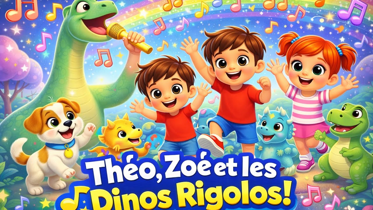 Dinosaures Rigolos | Musique et animation pour enfants | Comptine des Dinos 🦖 | Chanson bébé 