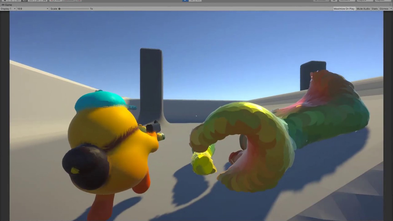 Clayxels shooter test by @Jakob_Wahlberg
