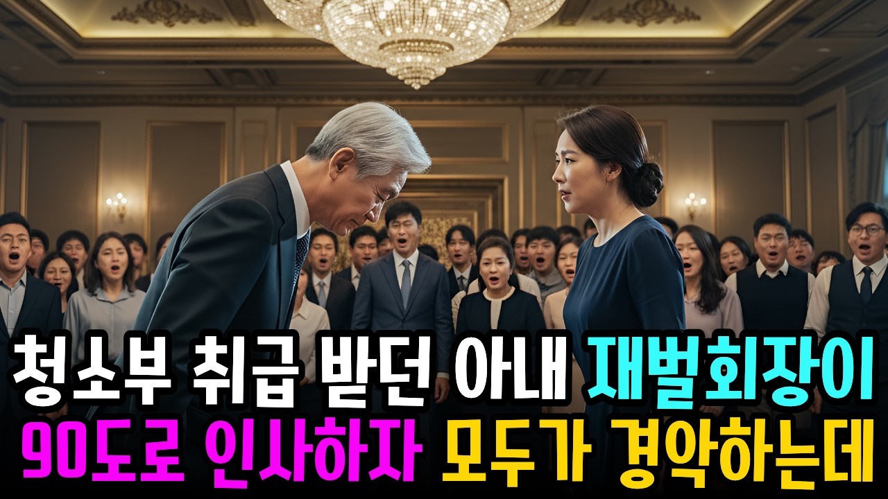 신년회 자리에서 아내 청소부 취급… 재벌 회장이 90도로 인사하자 모두가 경악했습니다. l 사연채널 l 시니어사연 l 사연라디오ㅣ오디오북