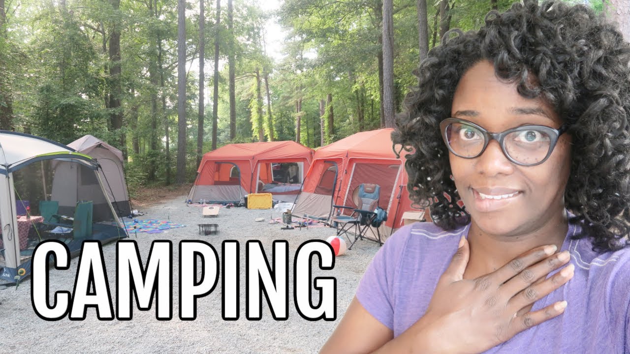 Our first family Camping trip and Setup 😳  Tour our tents, camping kitchen, Bathroom and more!