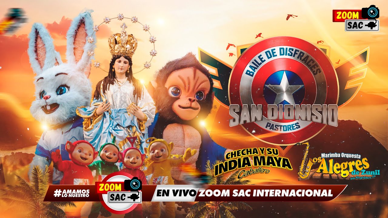 EN VIVO 📡📡BAILE DE DISFRACES SAN DIONISIO PASTORES AMENIZA MARIMBA ORQUESTA LOS ALEGRES DE ZUNIL