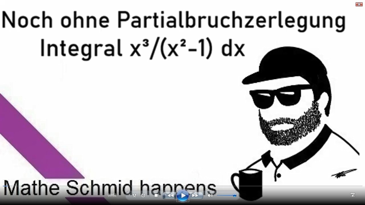 Integration mit Partialbruchzerlegung Int x³/(x²-1)dx | Mathematik vom Mathe Schmid