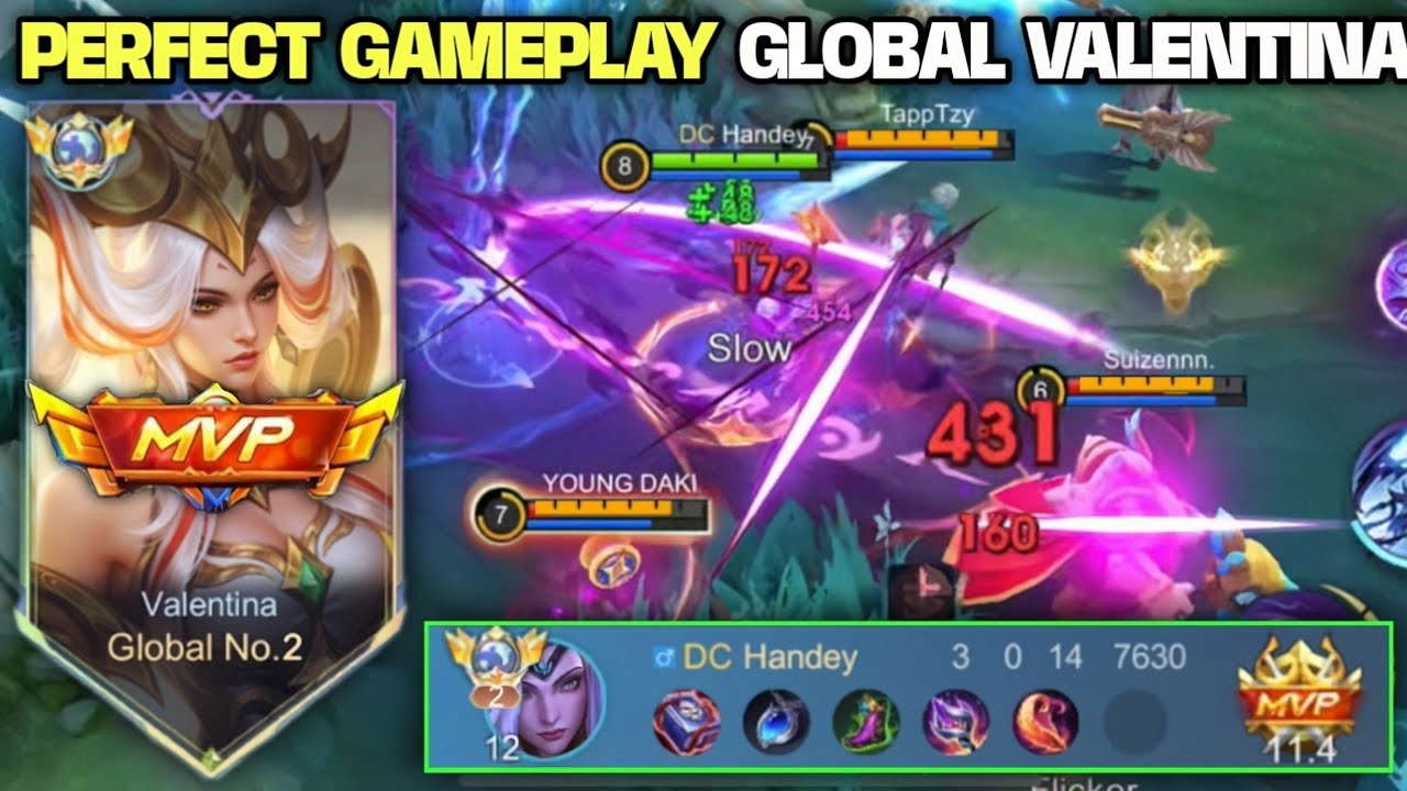 PERFECT GAMEPLAY VALENTINA HANDEY!! ROAD TO GLOBAL 1 VALENTINA!! - MOBILE LEGENDS